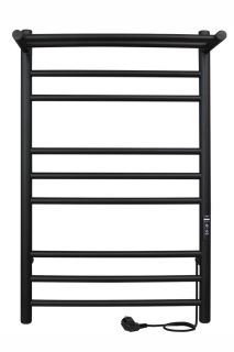 Полотенцесушитель электрический Indigo Line Trinity LСLTE80-50PBRRt с полкой 80x50 см чёрный муар